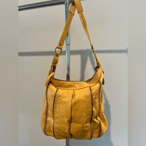 The Sak Mustard Yellow Leather Shoulder Bag